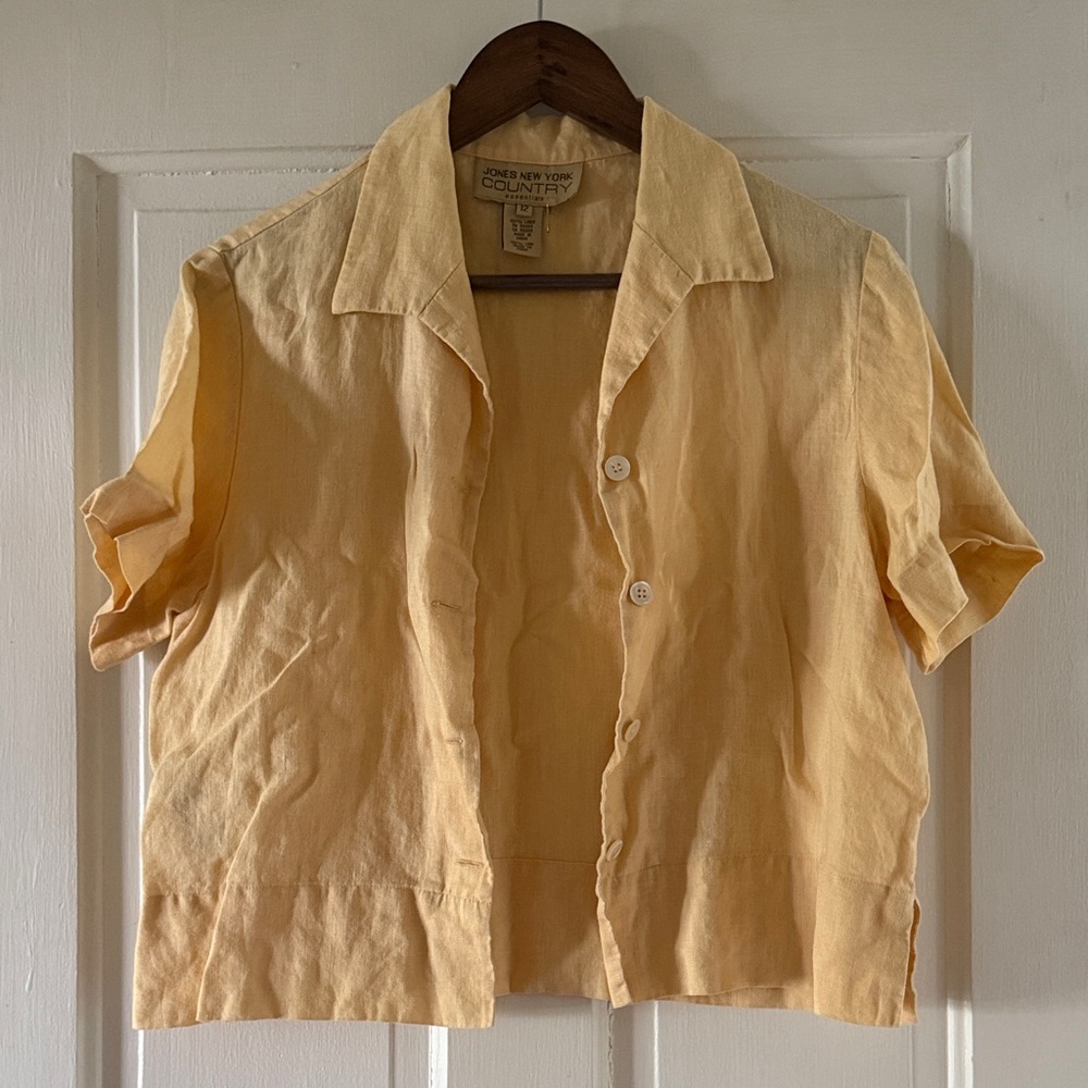 Vintage Yellow Short Sleeve Shirt